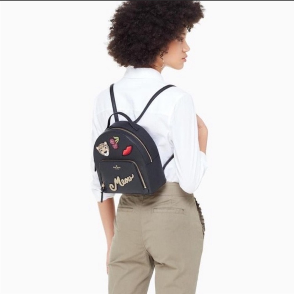 Kate Spade Black “Run Wild” Tomi Backpack Purse - Picture 13 of 13